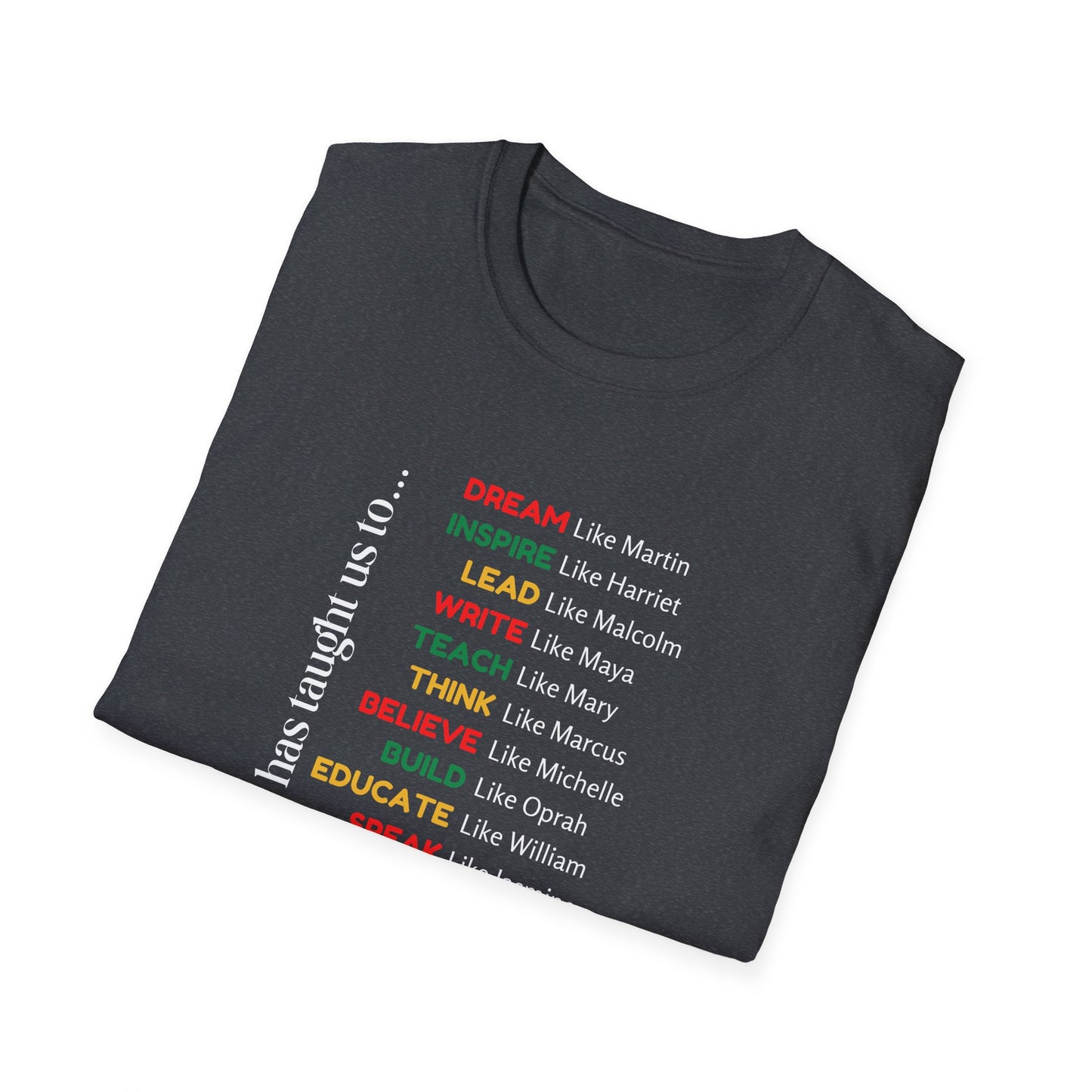 Inspirational Unisex Softstyle T-Shirt - Celebrate Our History with Empowering Messages