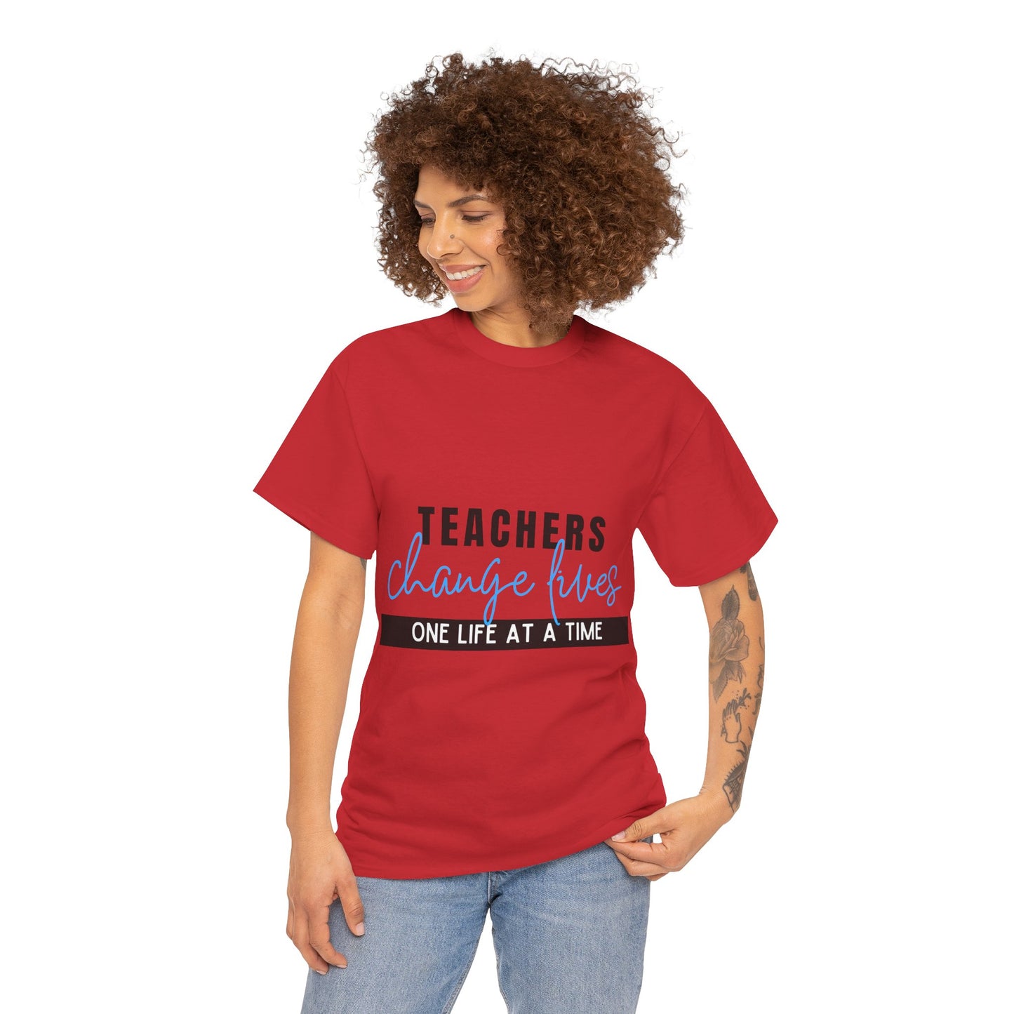 Teachers Change Lives Unisex Heavy Cotton Tee